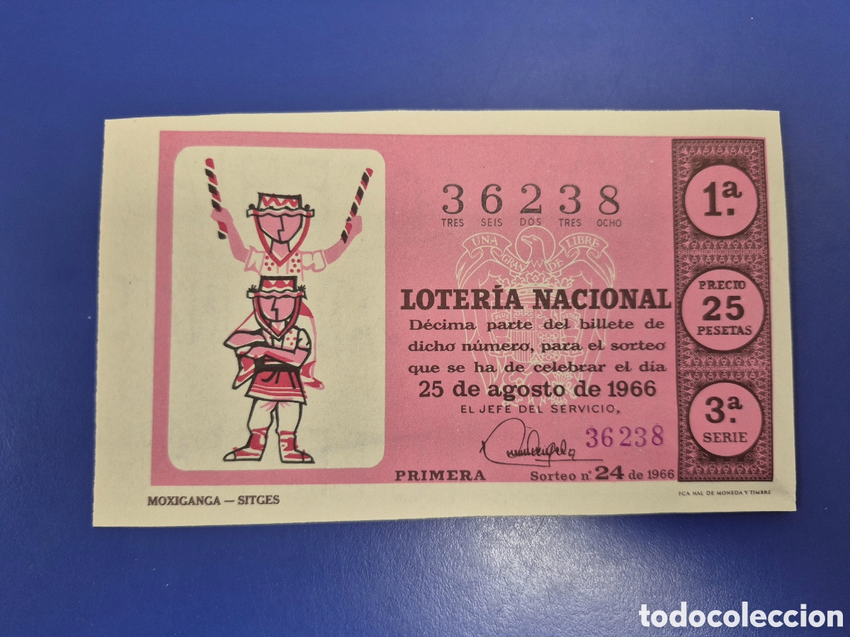 Loter&iacute;a Nacional: LOTERIA NACIONAL SORTEO 24 DE 1966 SERIE 3