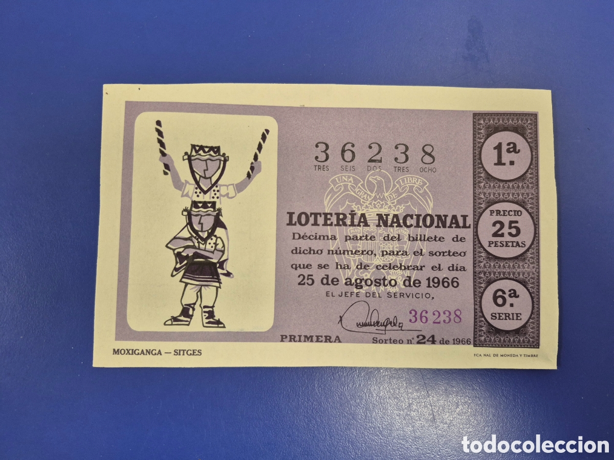 Loter&iacute;a Nacional: LOTERIA NACIONAL SORTEO 24 DE 1966 SERIE 6
