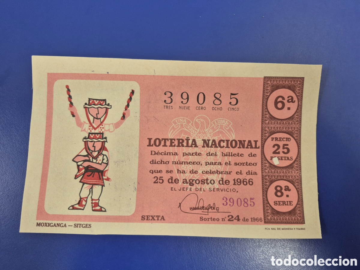 Loter&iacute;a Nacional: LOTERIA NACIONAL SORTEO 24 DE 1966 SERIE 8