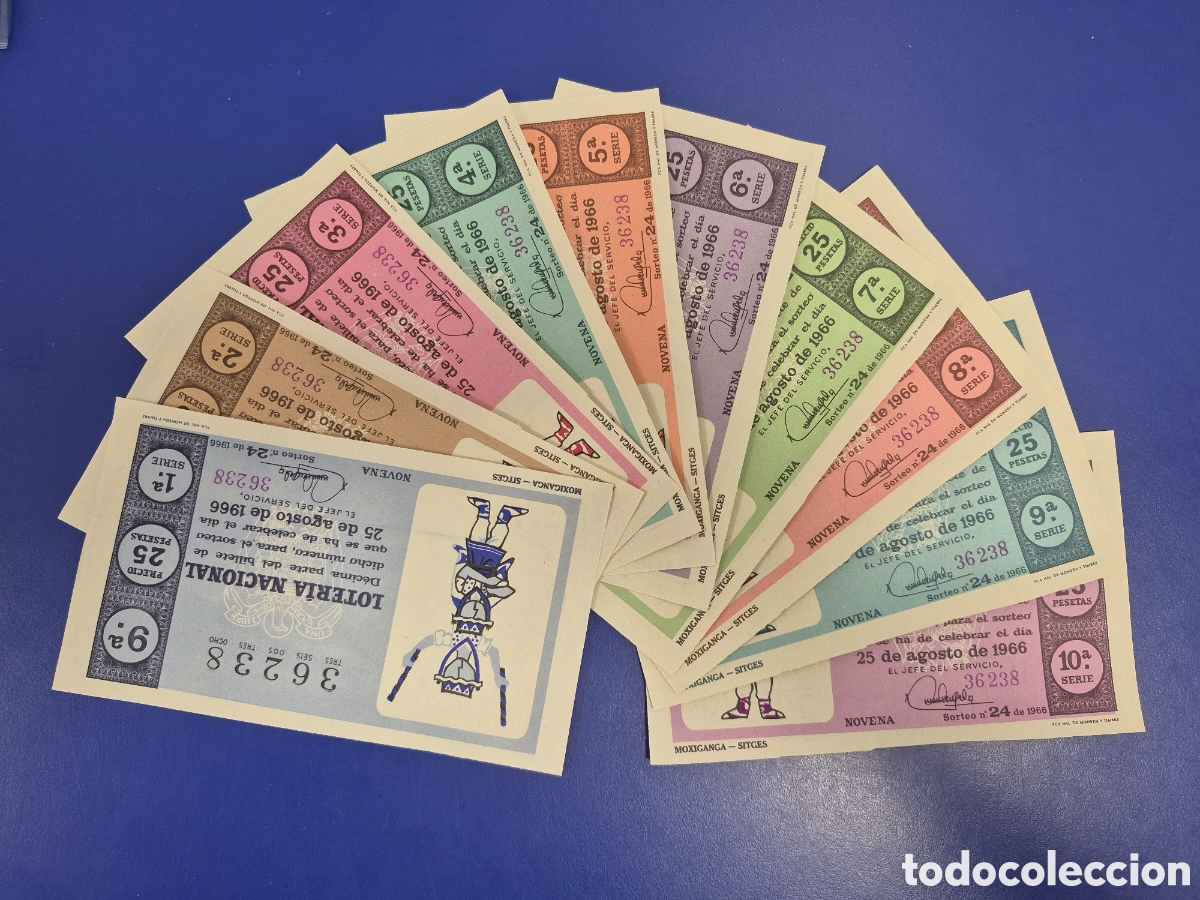 Loter&iacute;a Nacional: LOTERIA NACIONAL SORTEO 24 DE 1966 SERIE COMPLETA