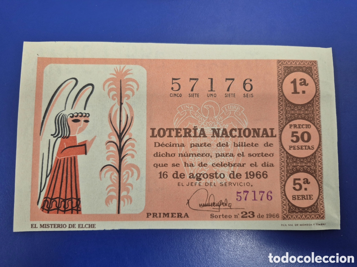 Loter&iacute;a Nacional: LOTERIA NACIONAL SORTEO 23 DE 1966 SERIE 5
