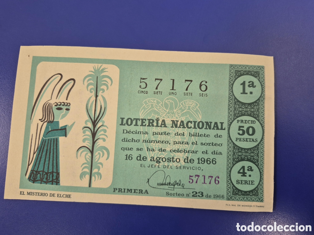 Loter&iacute;a Nacional: LOTERIA NACIONAL SORTEO 23 DE 1966 SERIE 4