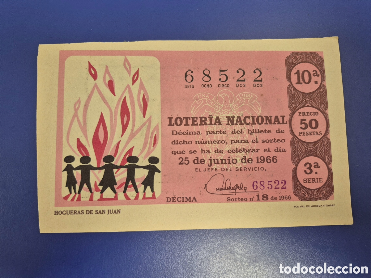 Loter&iacute;a Nacional: LOTERIA NACIONAL SORTEO 18 DE 1966 SERIE 3