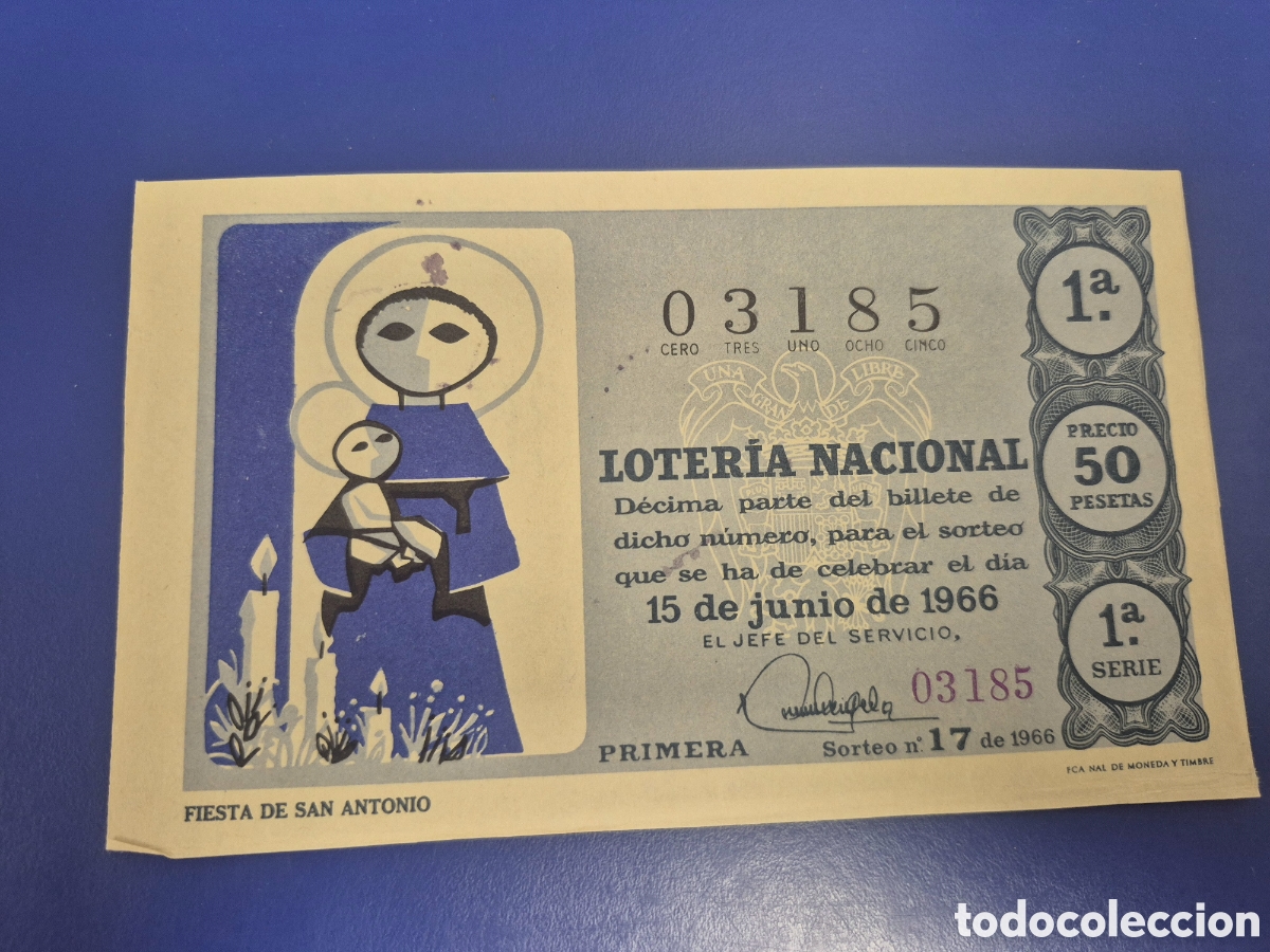 Loter&iacute;a Nacional: LOTERIA NACIONAL SORTEO 17 DE 1966 SERIE 1