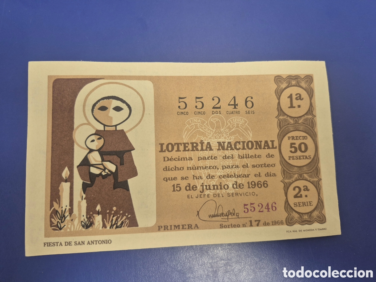 Loter&iacute;a Nacional: LOTERIA NACIONAL SORTEO 17 DE 1966 SERIE 2