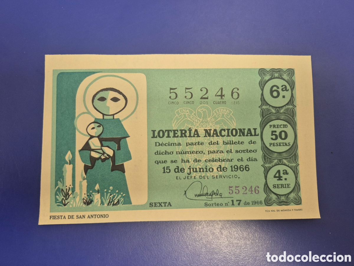 Loter&iacute;a Nacional: LOTERIA NACIONAL SORTEO 17 DE 1966 SERIE 4