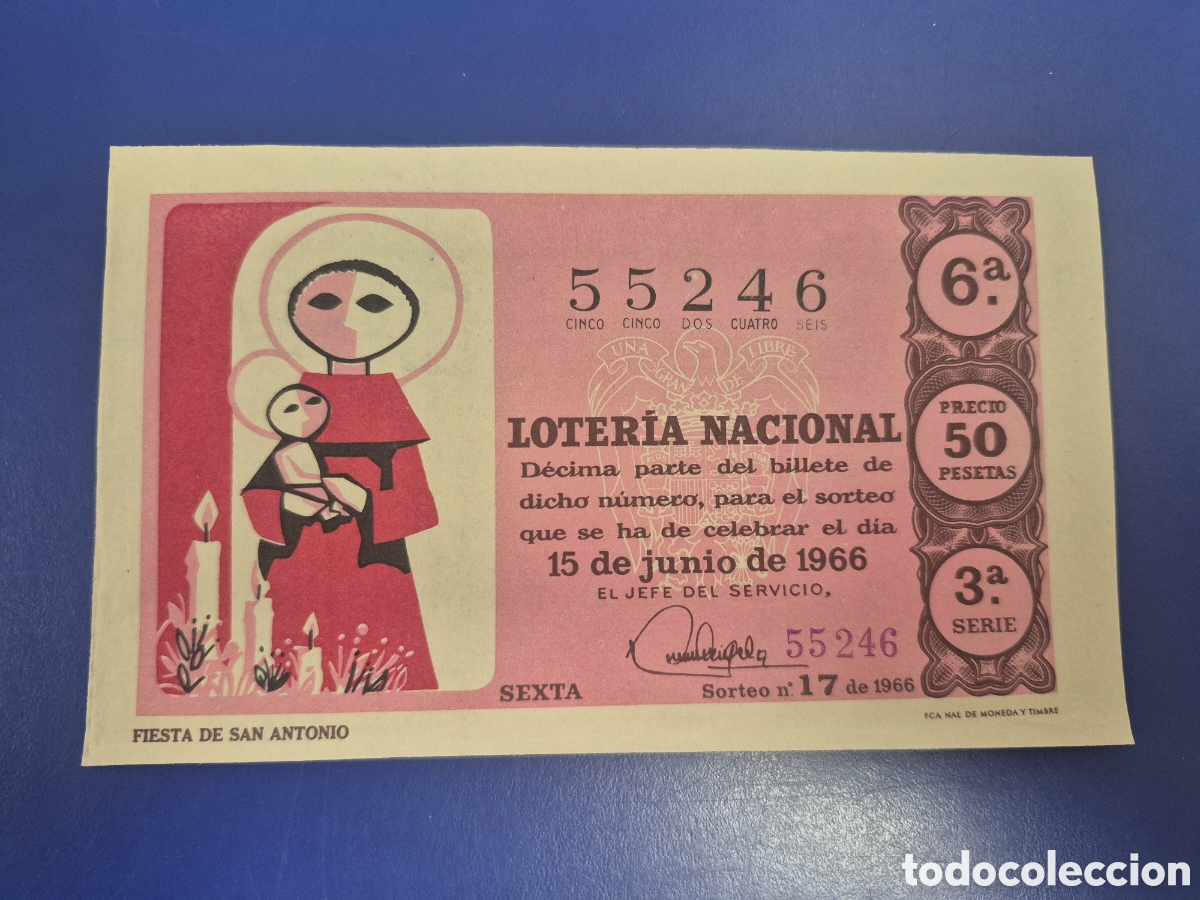 Loter&iacute;a Nacional: LOTERIA NACIONAL SORTEO 17 DE 1966 SERIE 3