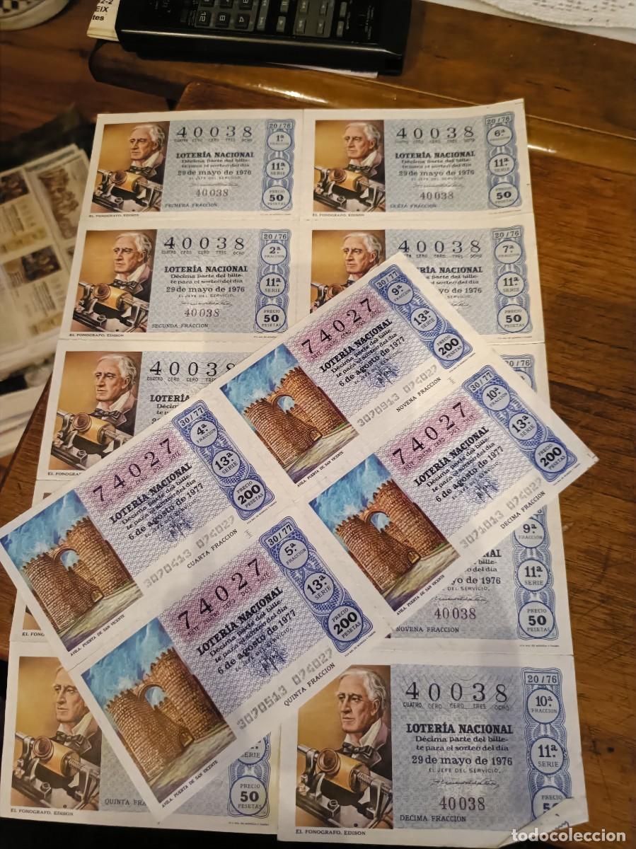 Loter&iacute;a Nacional: LOTE DE DECIMOS LOTERIA A&Ntilde;OS 70