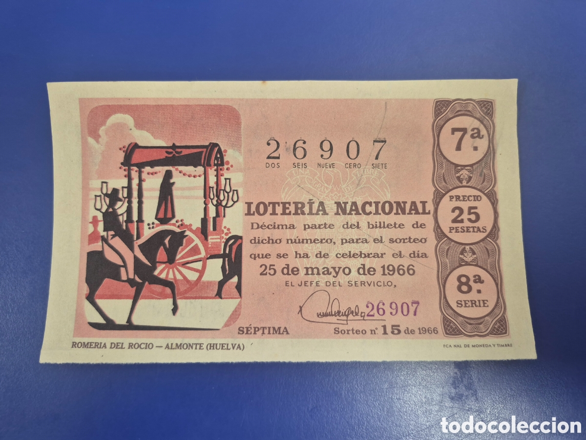 Loter&iacute;a Nacional: LOTERIA NACIONAL SORTEO 15 de 1962 SERIE 8