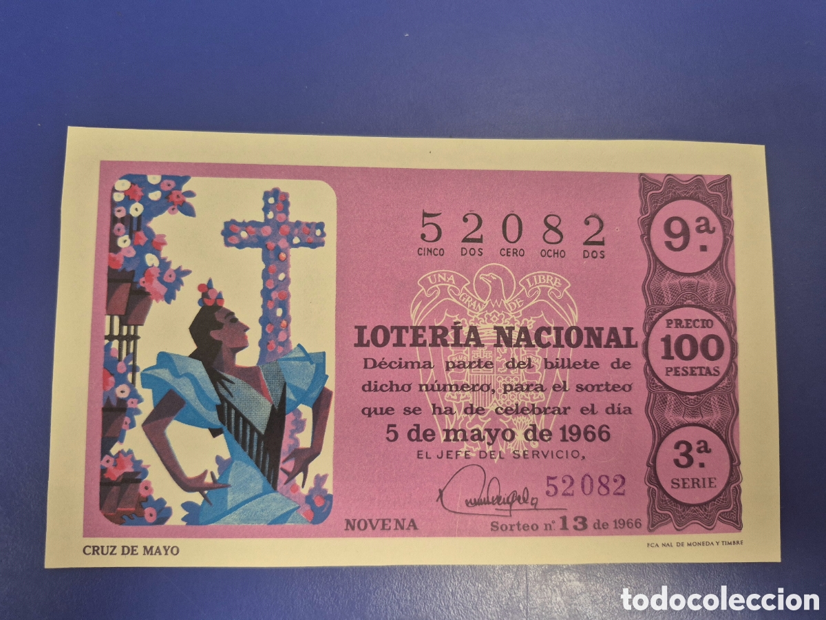 Loter&iacute;a Nacional: LOTERIA NACIONAL SORTEO 13 de 1962 SERIE 3