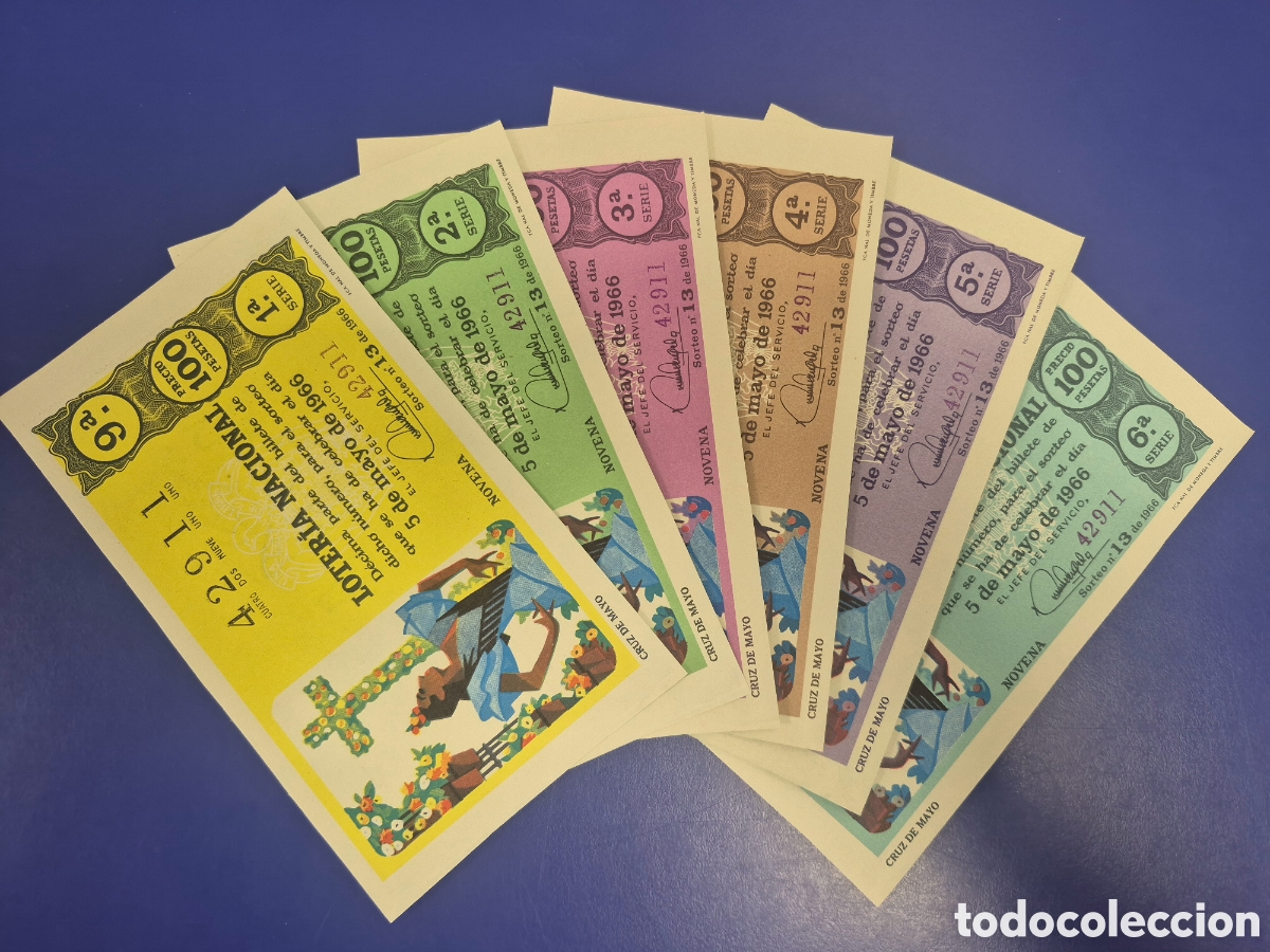 Loter&iacute;a Nacional: LOTERIA NACIONAL SORTEO 13 de 1962 SERIE COMPLETA