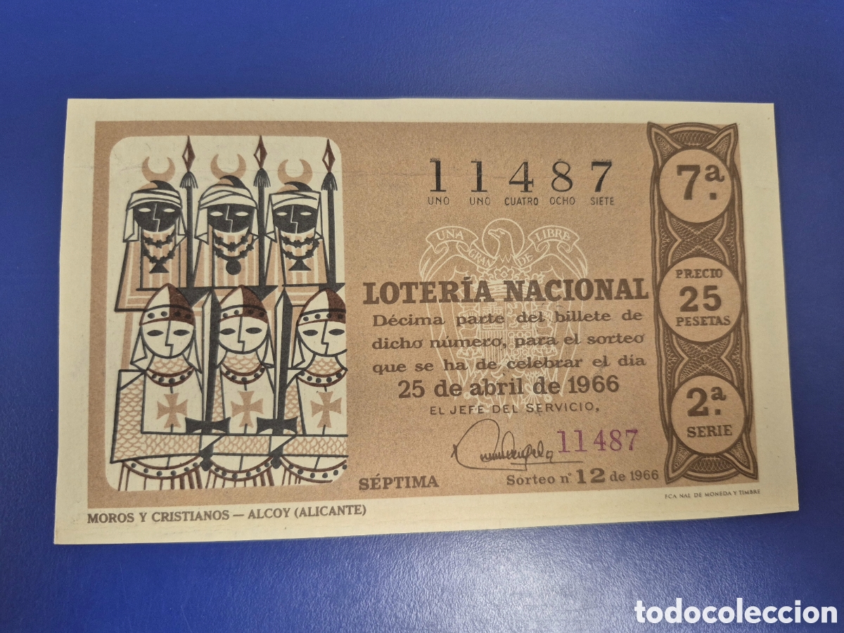Loter&iacute;a Nacional: LOTERIA NACIONAL SORTEO 12 DE 1962 SERIE 2