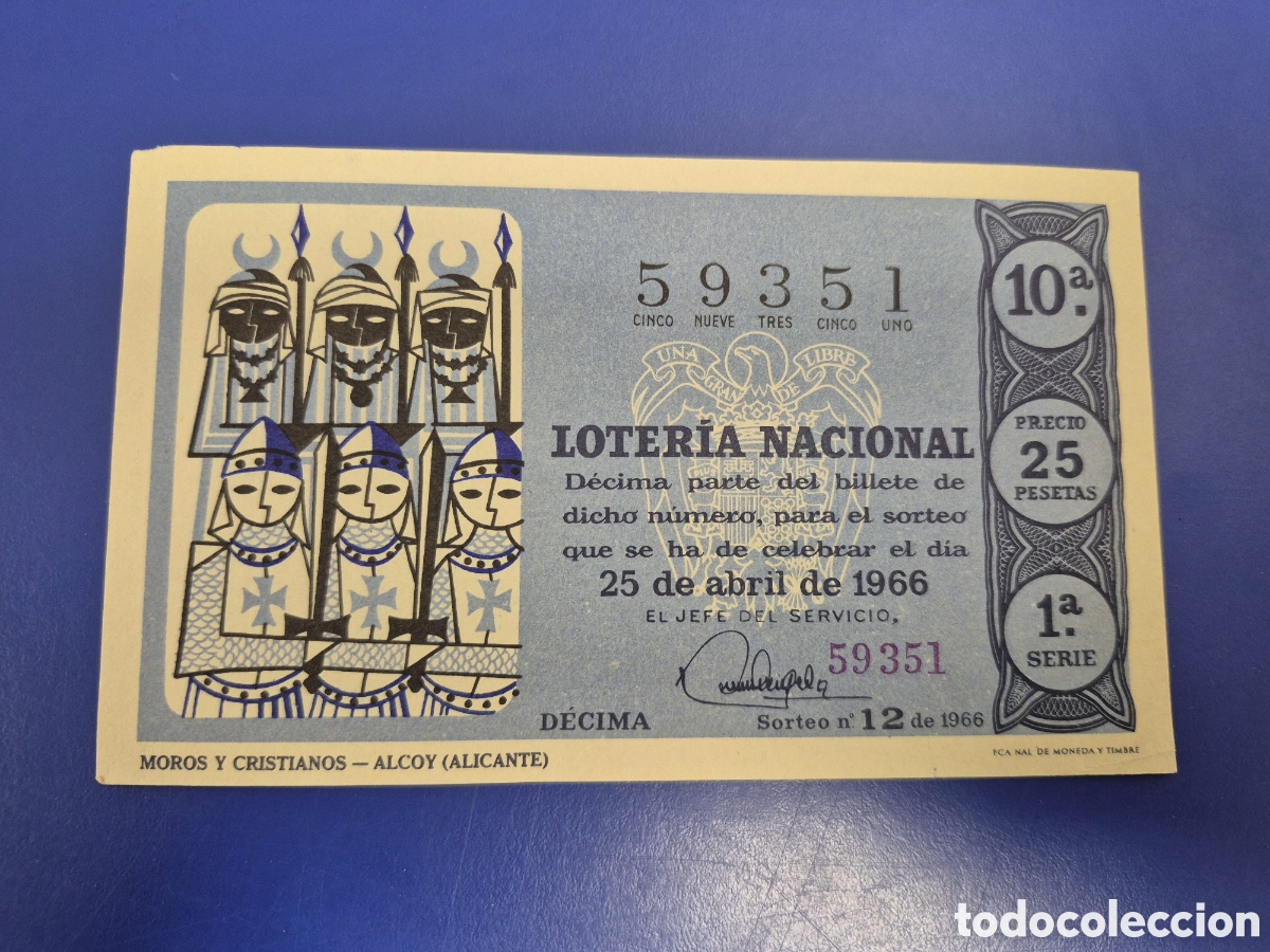 Loter&iacute;a Nacional: LOTERIA NACIONAL SORTEO 12 DE 1962 SERIE 11