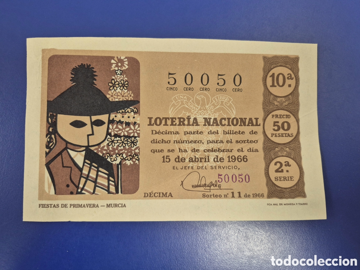 Loter&iacute;a Nacional: LOTERIA NACIONAL SORTEO 11 DE 1962 SERIE 2