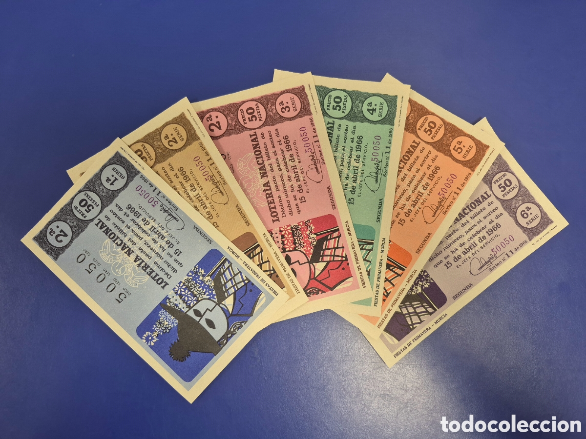 Loter&iacute;a Nacional: LOTERIA NACIONAL SORTEO 11 DE 1962 SERIE COMPLETA