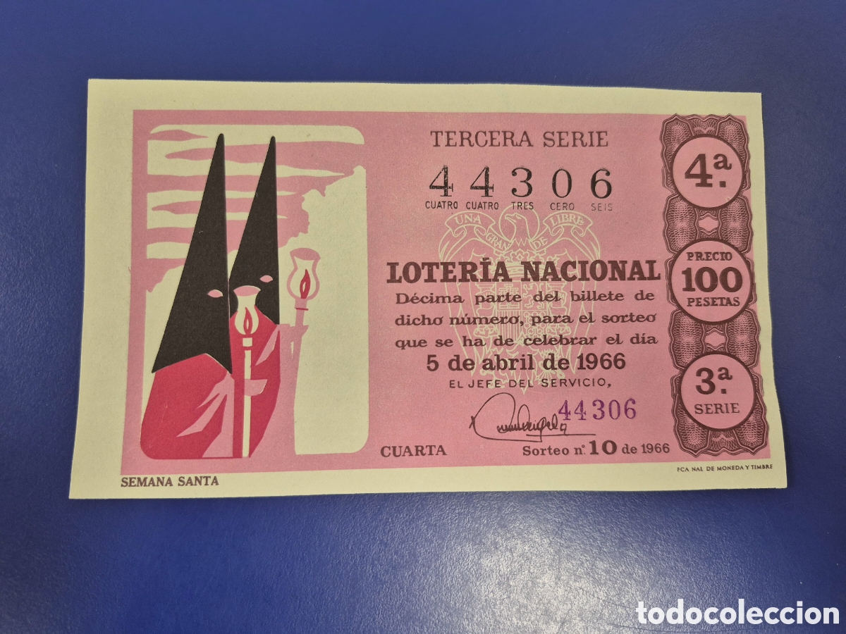 Loter&iacute;a Nacional: LOTERIA NACIONAL SORTEO 10 DE 1962 SERIE 3