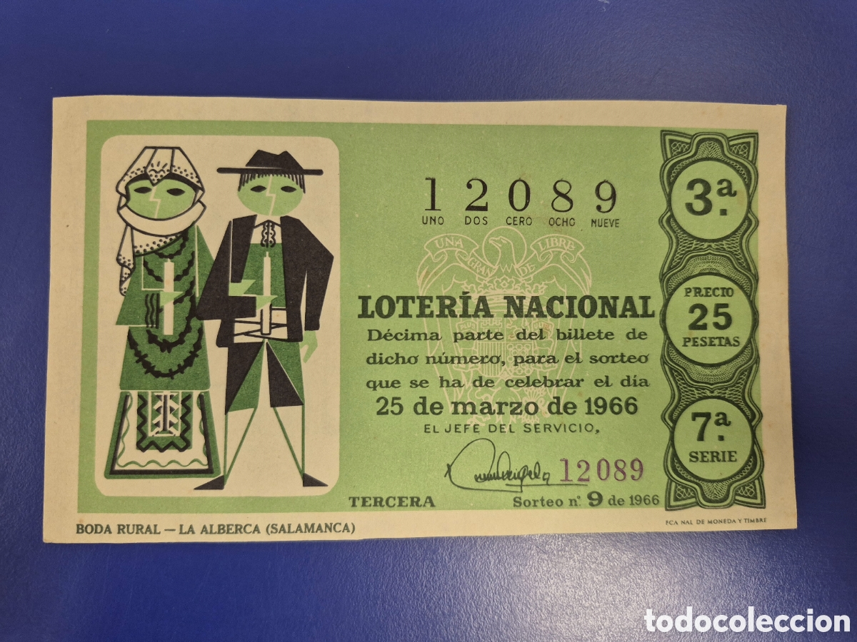 Loter&iacute;a Nacional: LOTERIA NACIONAL SORTEO 9 DE 1966 SERIE 7