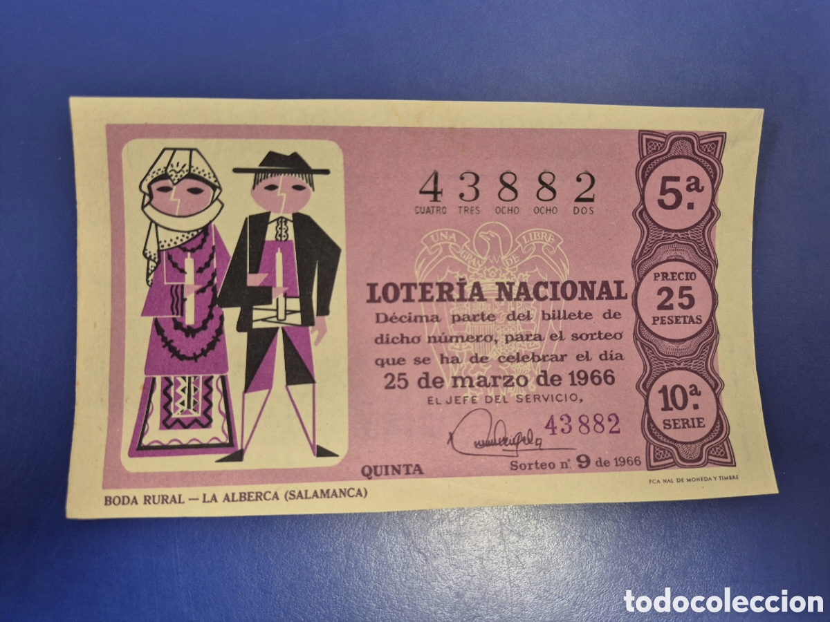 Loter&iacute;a Nacional: LOTERIA NACIONAL SORTEO 9 DE 1966 SERIE 10