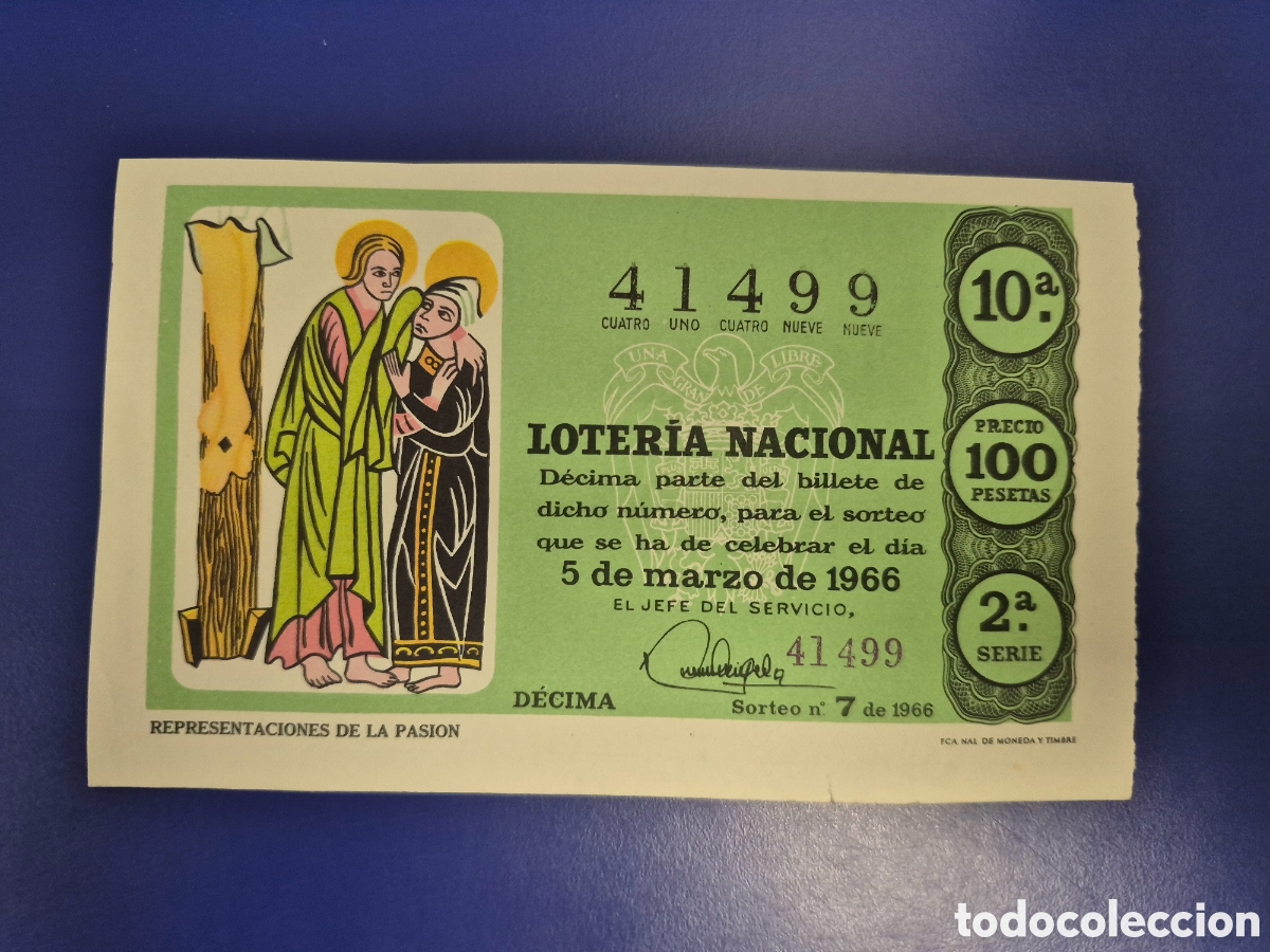 Loter&iacute;a Nacional: LOTERIA NACIONAL SORTEO 7 DE 1966 SERIE 2