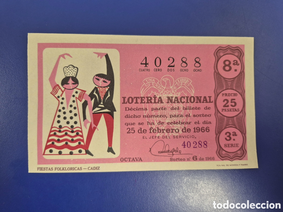 Loter&iacute;a Nacional: LOTERIA NACIONAL SORTEO 6 DE 1966 SERIE 3