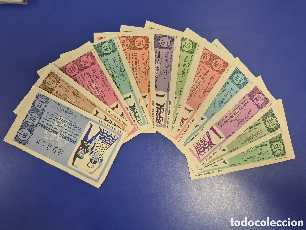 Loter&iacute;a Nacional: LOTERIA NACIONAL SORTEO 6 DE 1966 SERIE COMPLETA