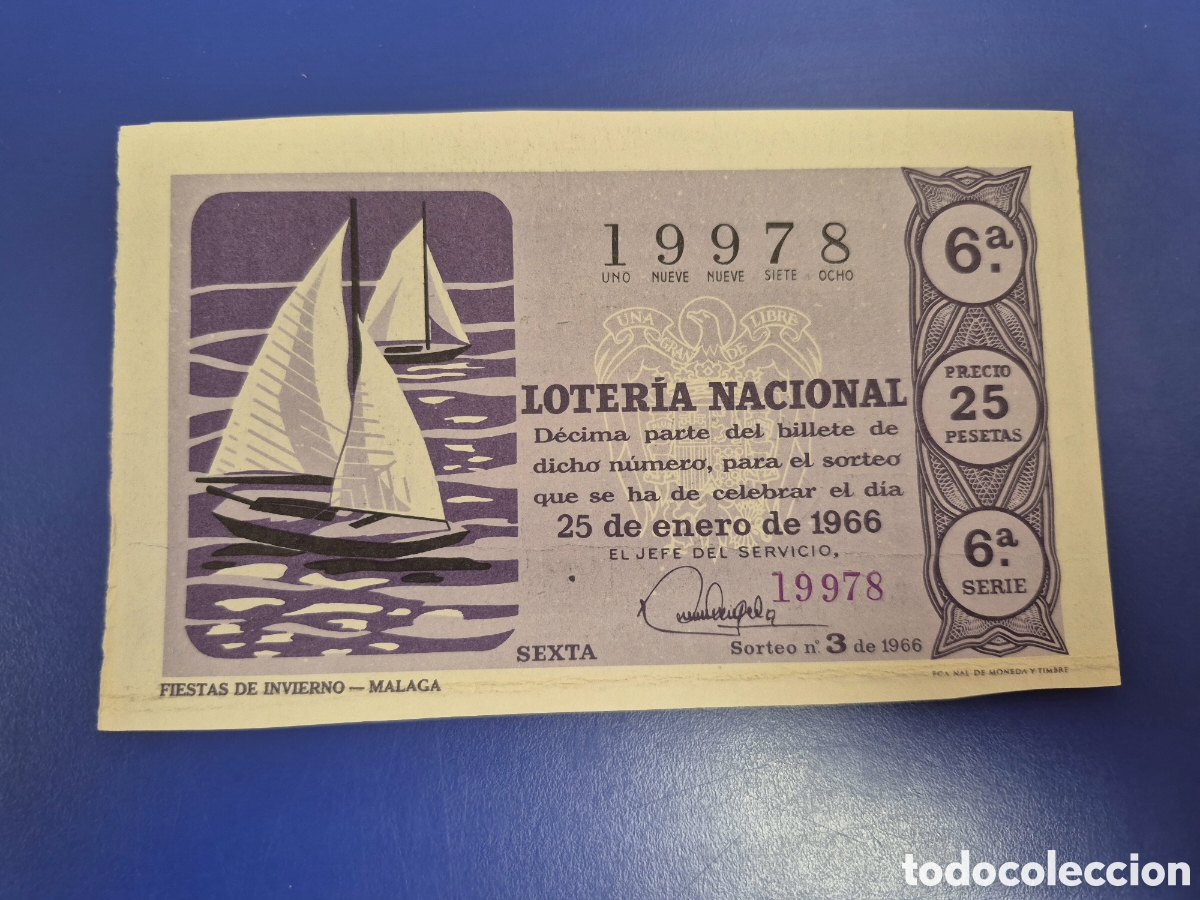 Loter&iacute;a Nacional: LOTERIA NACIONAL SORTEO 3 DE 1966 SERIE 6