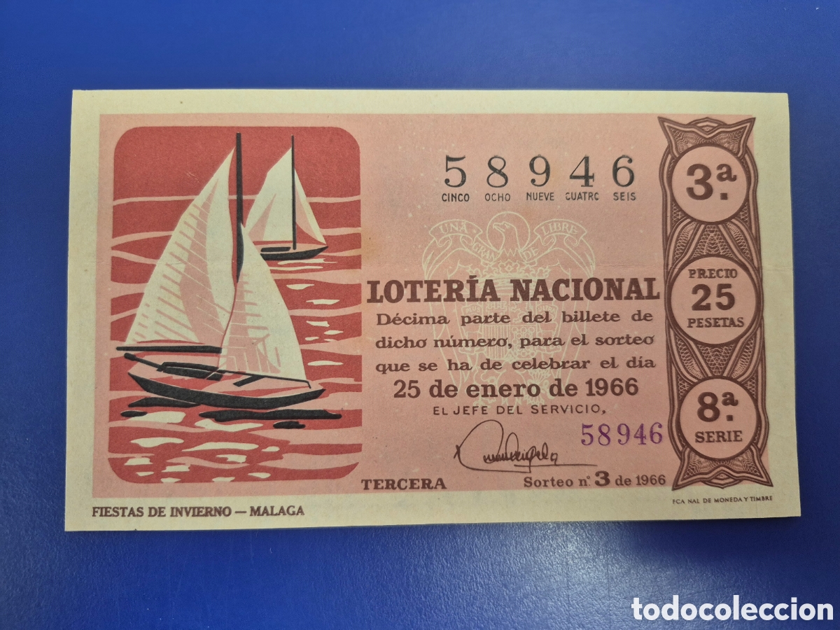 Loter&iacute;a Nacional: LOTERIA NACIONAL SORTEO 3 DE 1966 SERIE 8