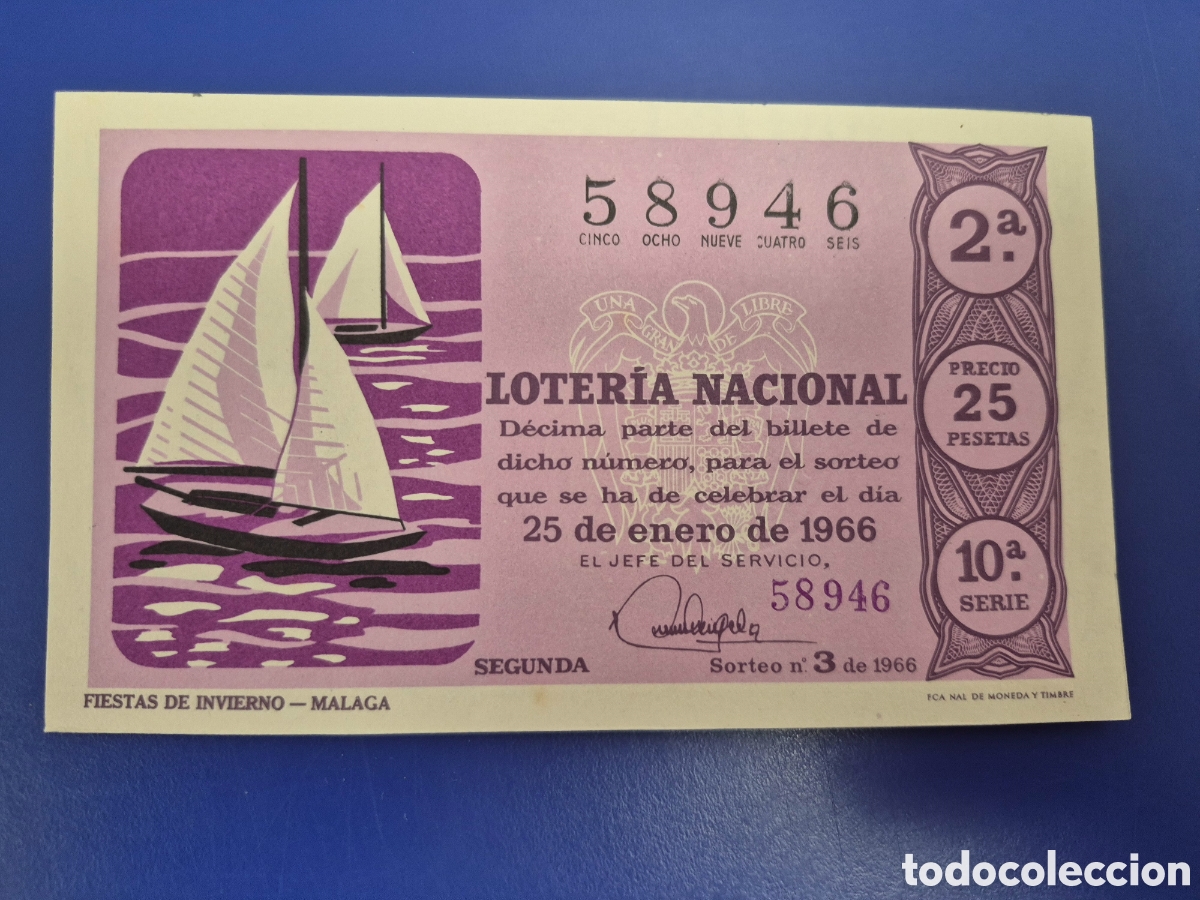 Loter&iacute;a Nacional: LOTERIA NACIONAL SORTEO 3 DE 1966 SERIE 10