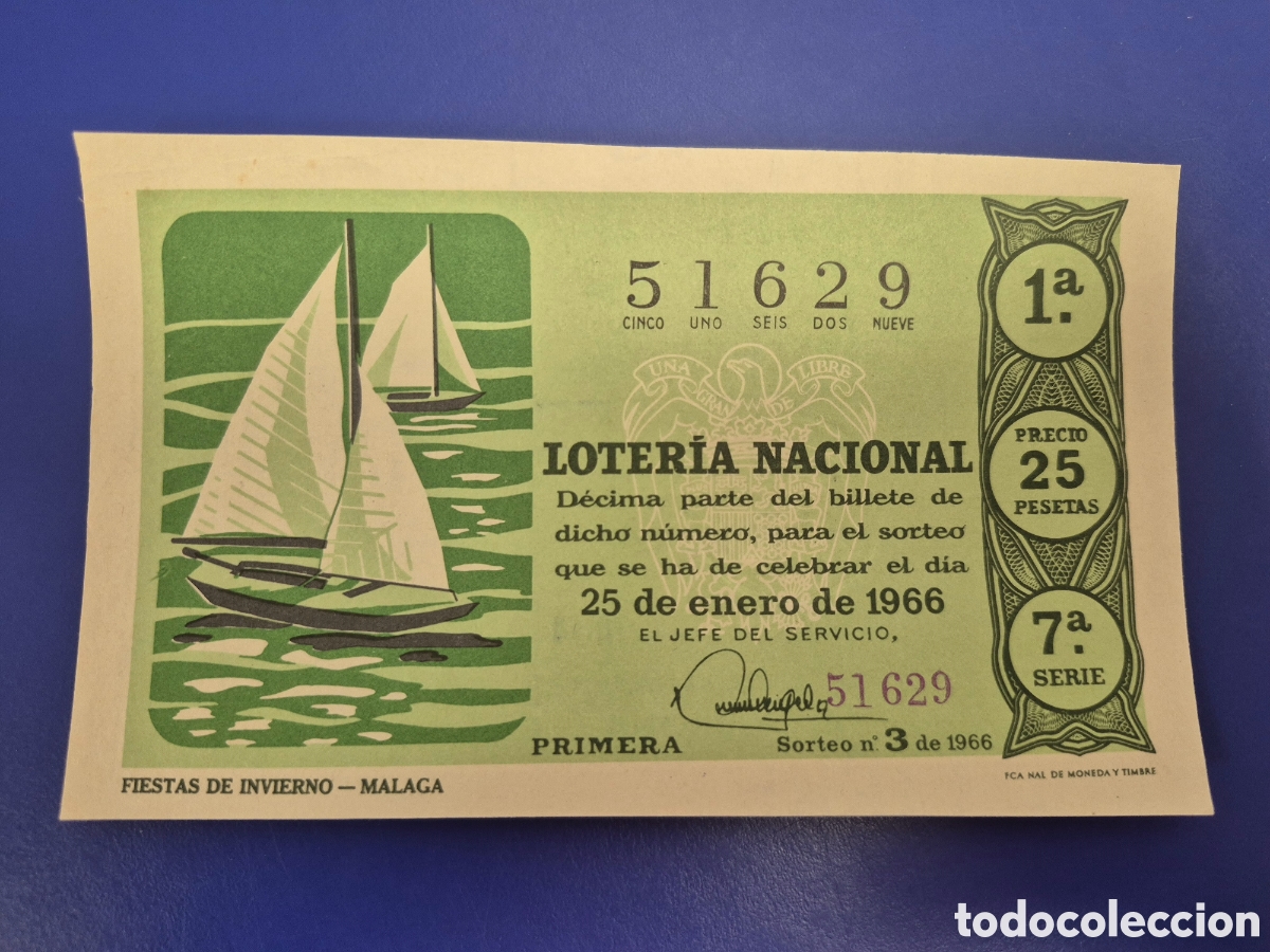 Loter&iacute;a Nacional: LOTERIA NACIONAL SORTEO 3 DE 1966 SERIE 7