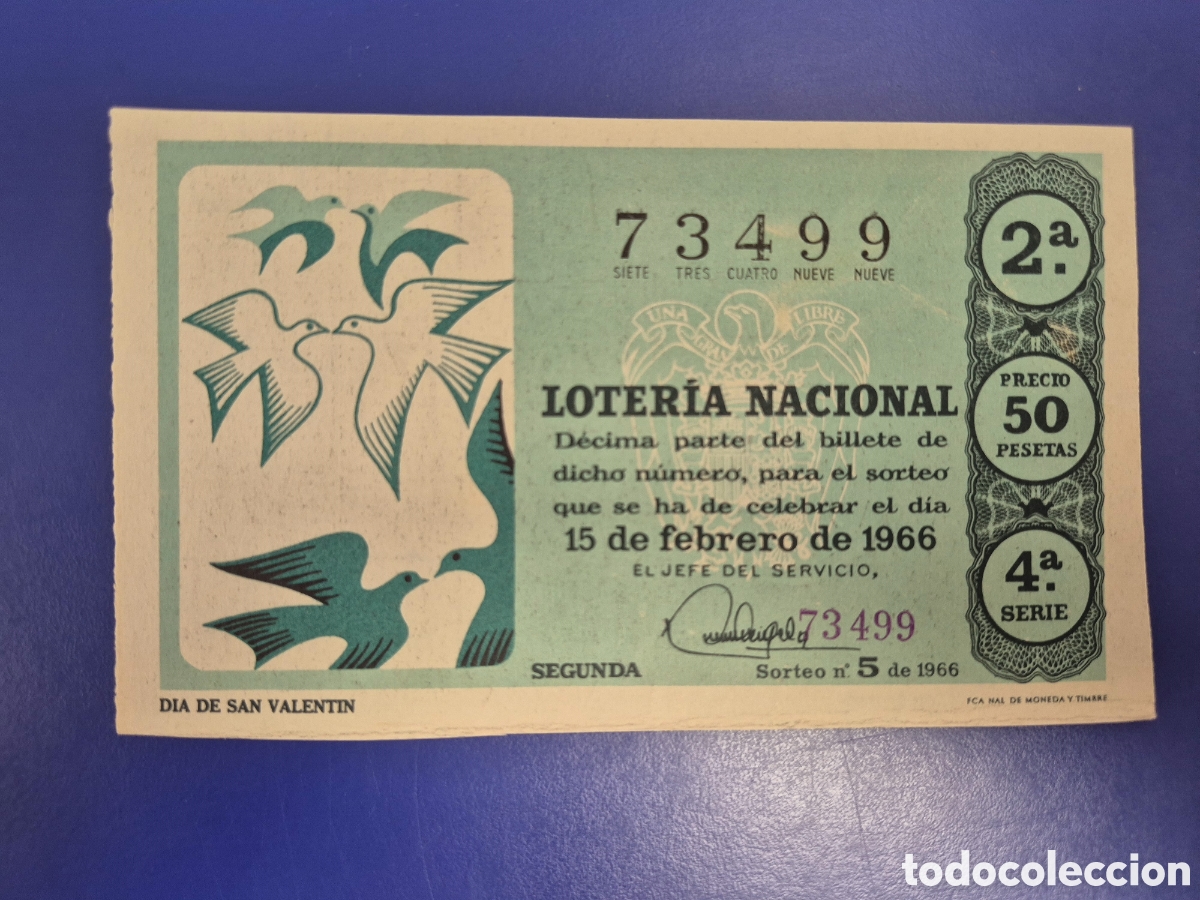 Loter&iacute;a Nacional: LOTERIA NACIONAL SORTEO 5 DE 1966 SERIE 4