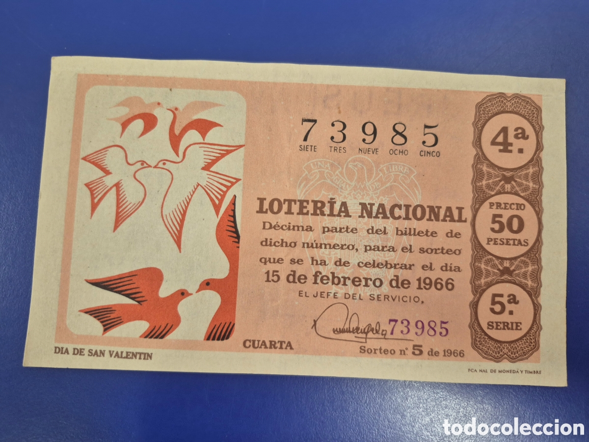 Loter&iacute;a Nacional: LOTERIA NACIONAL SORTEO 5 DE 1966 SERIE 5