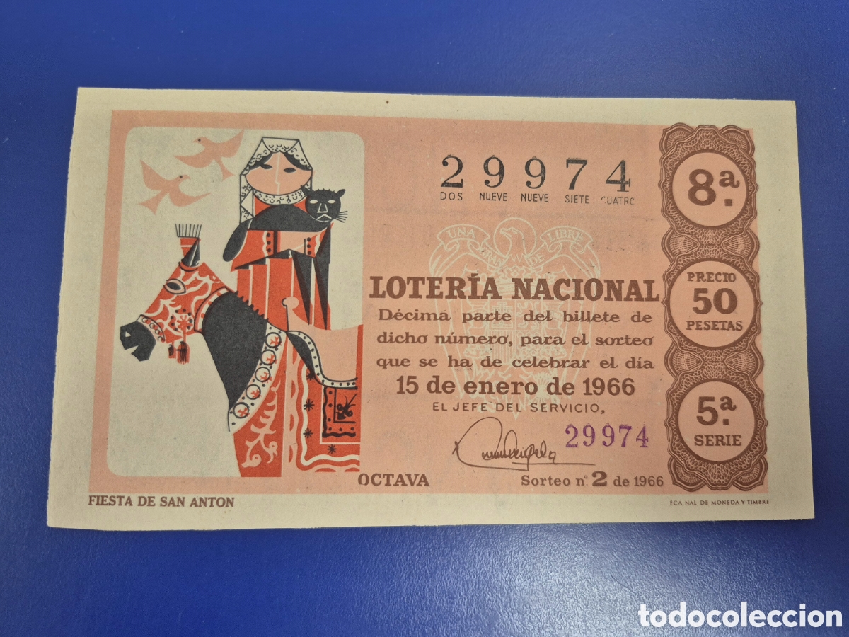Loter&iacute;a Nacional: LOTERIA NACIONAL SORTEO 2 DE 1966 SERIE 5