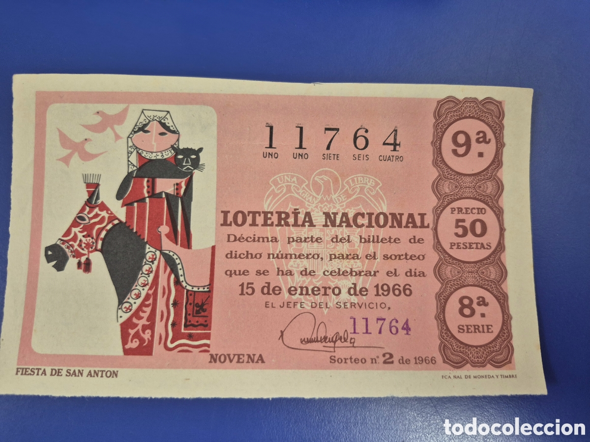 Loter&iacute;a Nacional: LOTERIA NACIONAL SORTEO 2 DE 1966 SERIE 8