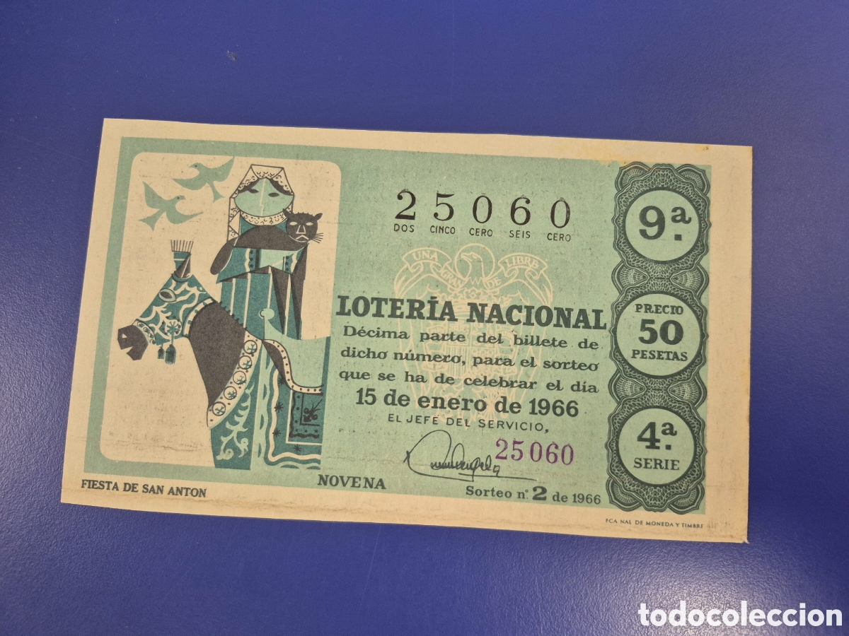 Loter&iacute;a Nacional: LOTERIA NACIONAL SORTEO 2 DE 1966 SERIE 4