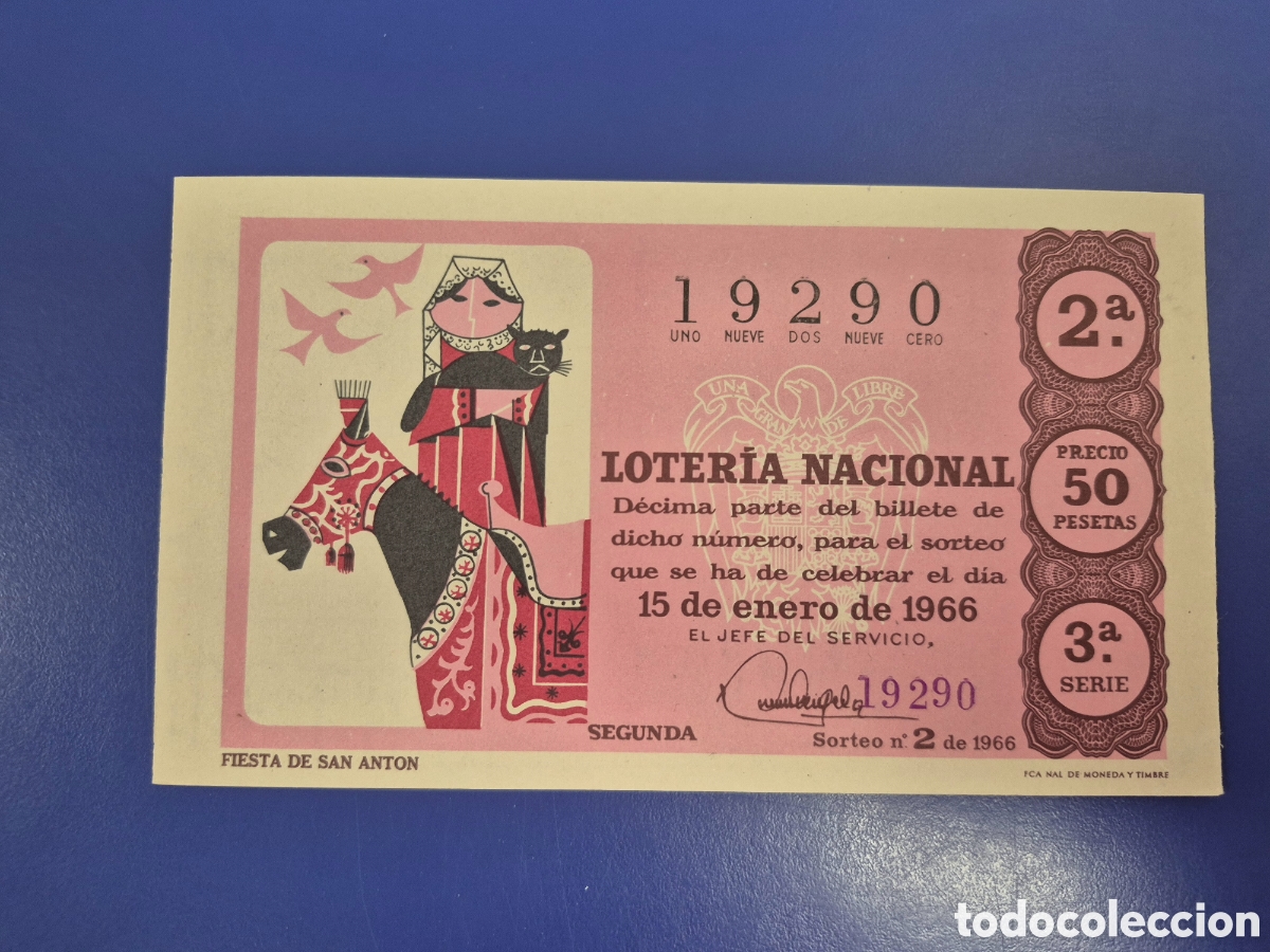 Loter&iacute;a Nacional: LOTERIA NACIONAL SORTEO 2 DE 1966 SERIE 3