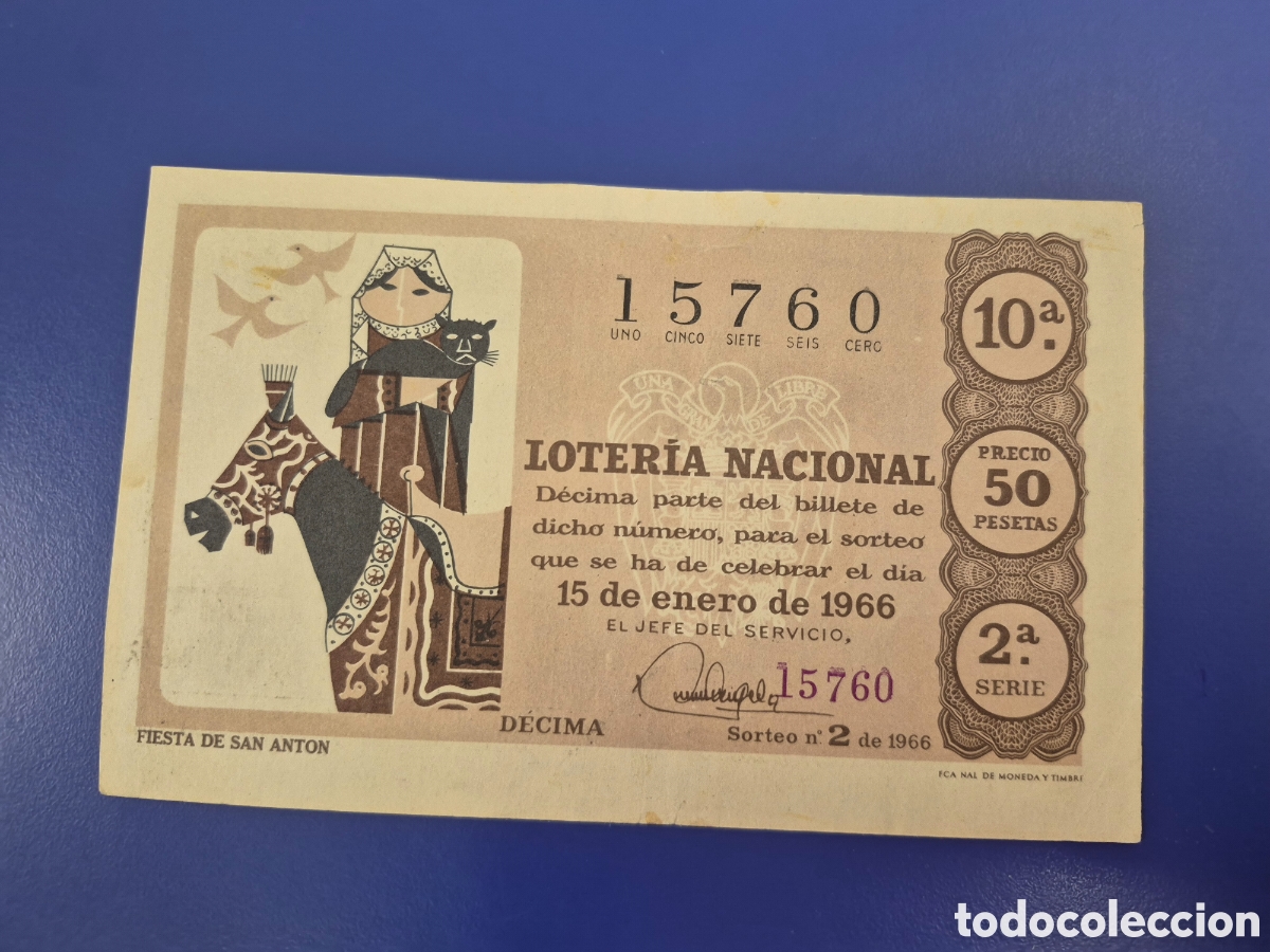 Loter&iacute;a Nacional: LOTERIA NACIONAL SORTEO 2 DE 1966 SERIE 2