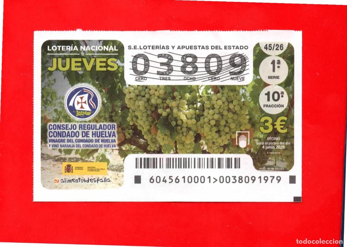 Loter&iacute;a Nacional: Loteria Nacional Jueves 45/26 - 03809