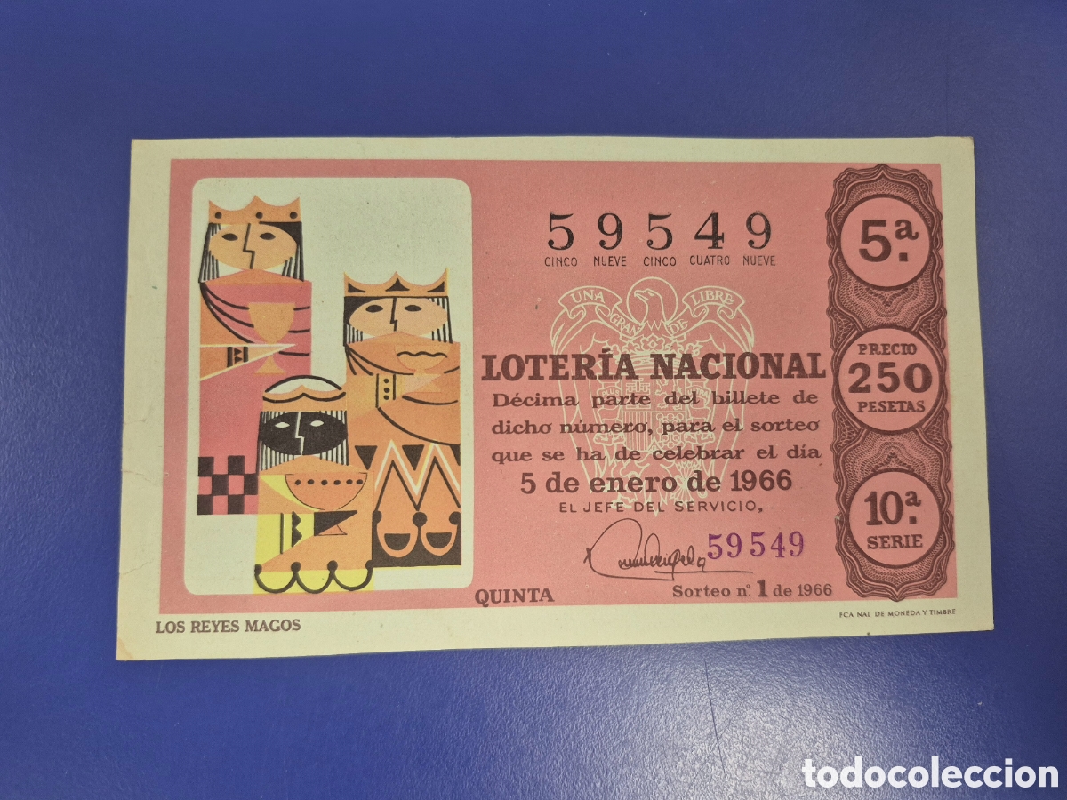 Loter&iacute;a Nacional: LOTERIA NACIONAL SORTEO 1 DE 1966 NI&Ntilde;O SERIE 10