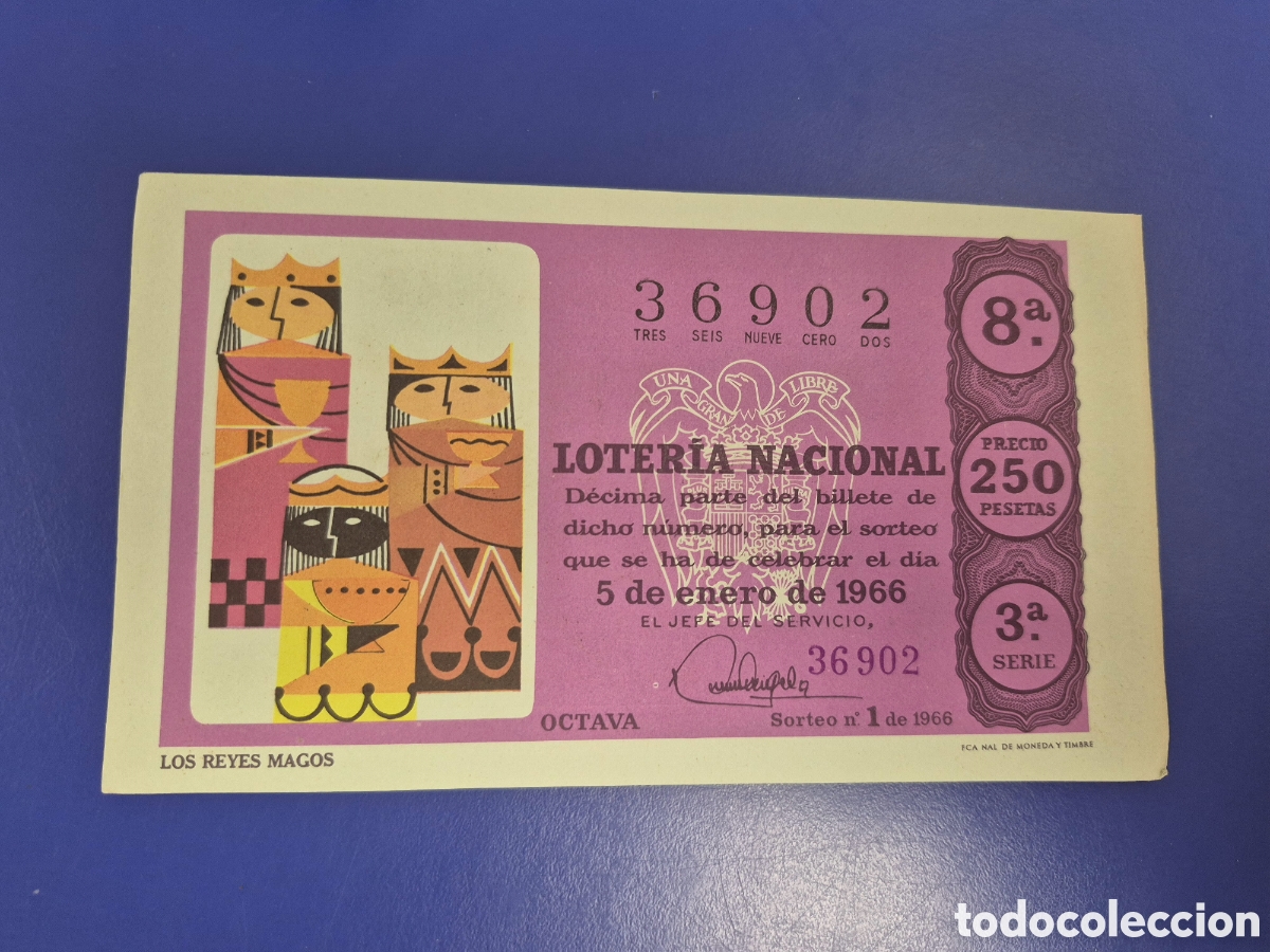 Loter&iacute;a Nacional: LOTERIA NACIONAL SORTEO 1 DE 1966 NI&Ntilde;O SERIE 3