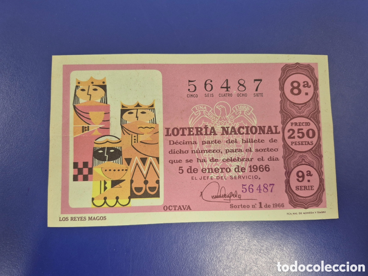 Loter&iacute;a Nacional: LOTERIA NACIONAL SORTEO 1 DE 1966 NI&Ntilde;O SERIE 9