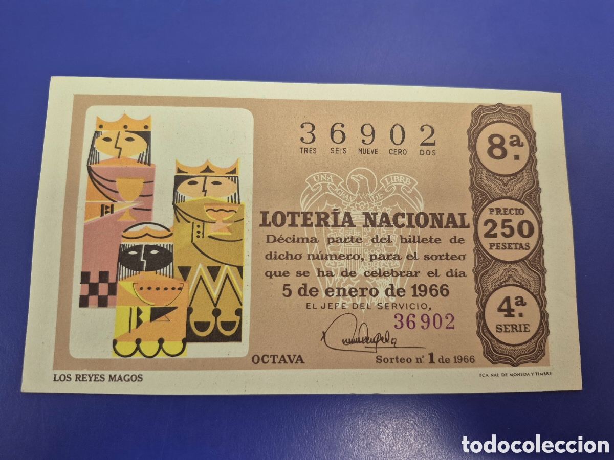 Loter&iacute;a Nacional: LOTERIA NACIONAL SORTEO 1 DE 1966 NI&Ntilde;O SERIE 4