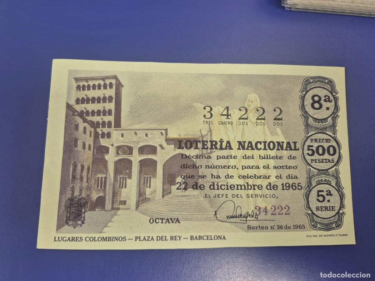Loter&iacute;a Nacional: LOTERIA NACIONAL SORTEO 1 DE 1965 NAVIDAD SERIE 5