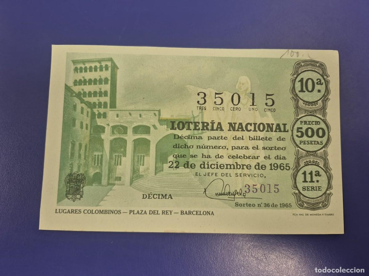 Loter&iacute;a Nacional: LOTERIA NACIONAL SORTEO 1 DE 1965 NAVIDAD SERIE 11