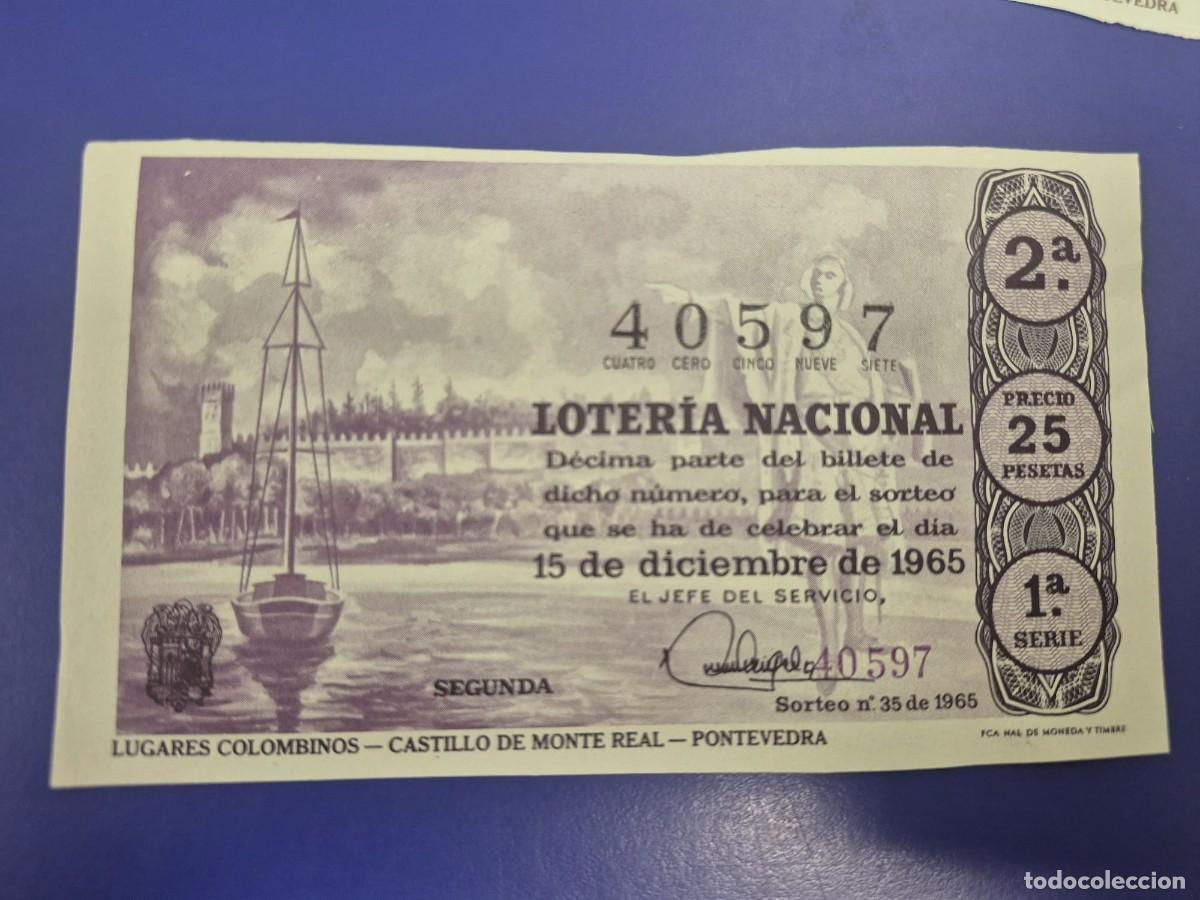 Loter&iacute;a Nacional: LOTERIA NACIONAL SORTEO 35 DE 1965 SERIE 1