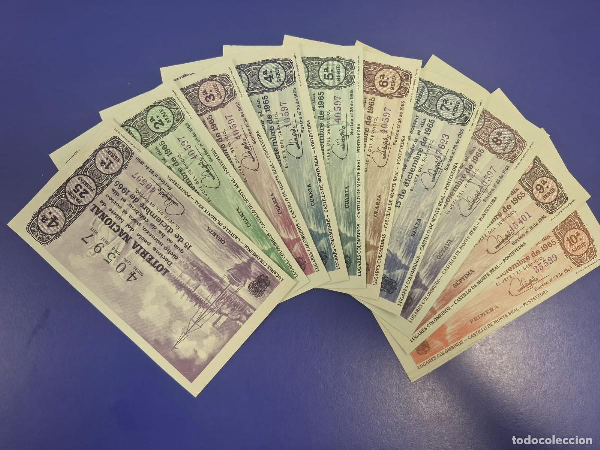 Loter&iacute;a Nacional: LOTERIA NACIONAL SORTEO 35 DE 1965 SERIE COMPLETA