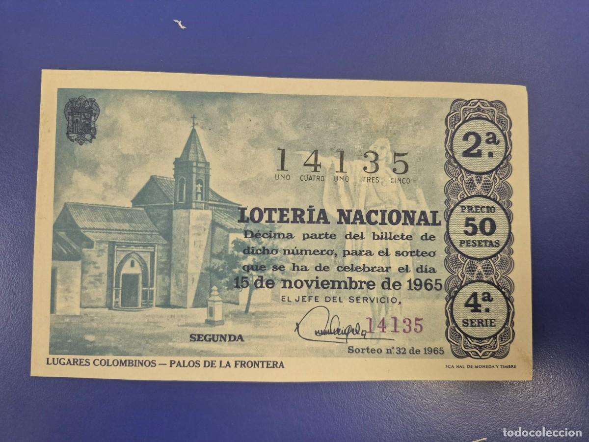 Loter&iacute;a Nacional: LOTERIA NACIONAL SORTEO 32 DE 1965 SERIE 4