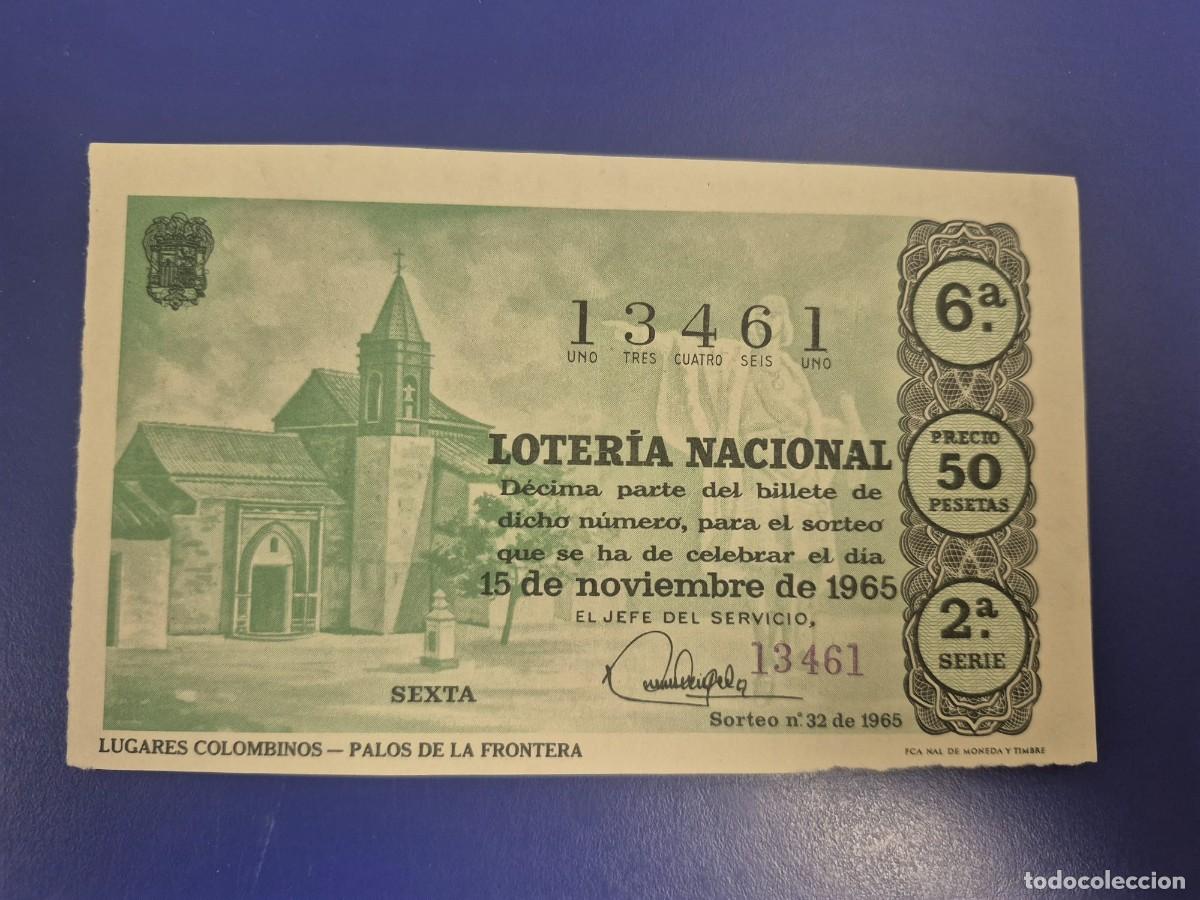 Loter&iacute;a Nacional: LOTERIA NACIONAL SORTEO 32 DE 1965 SERIE 2