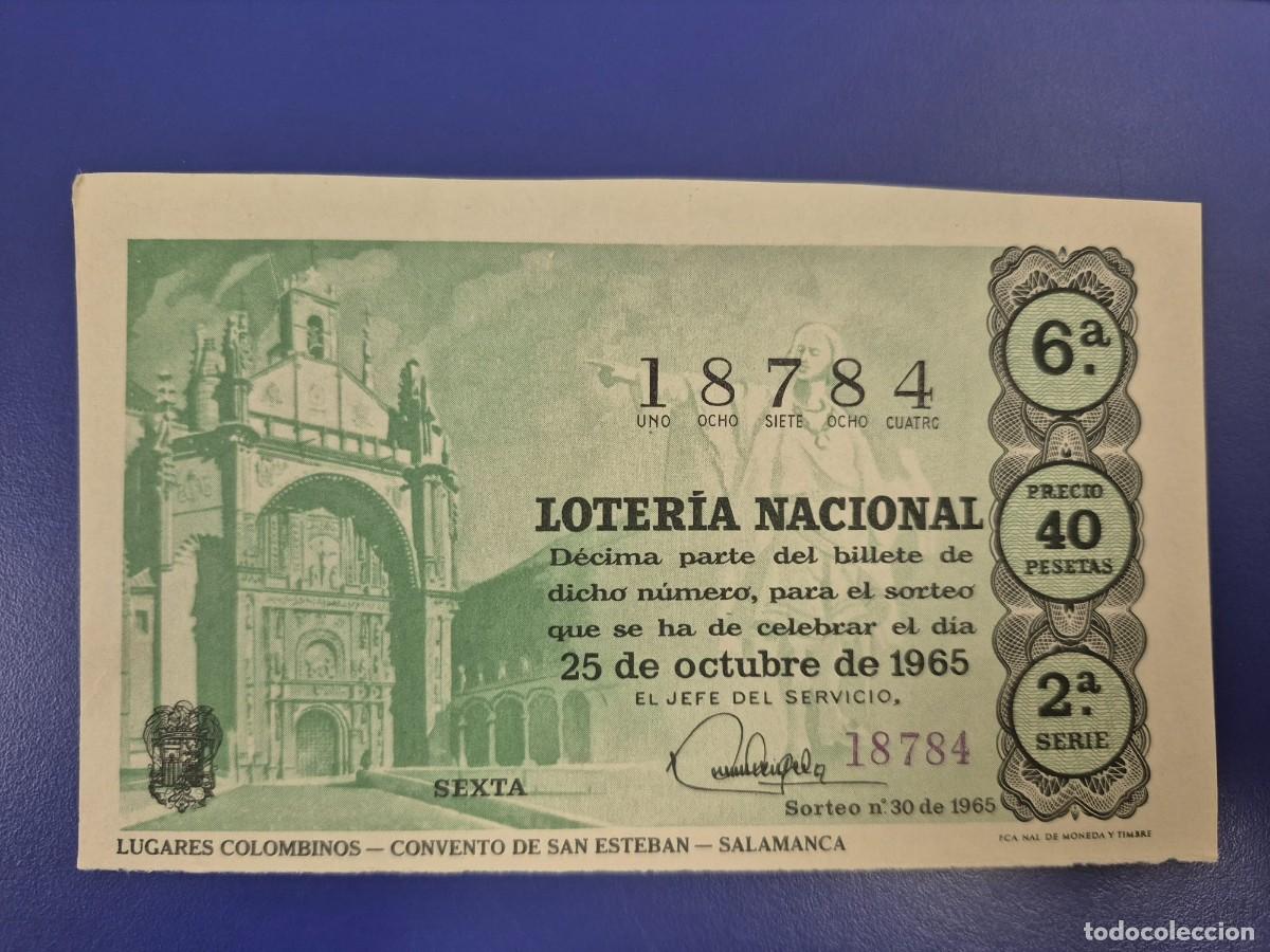 Loter&iacute;a Nacional: LOTERIA NACIONAL SORTEO 30 DE 1965 SERIE 2