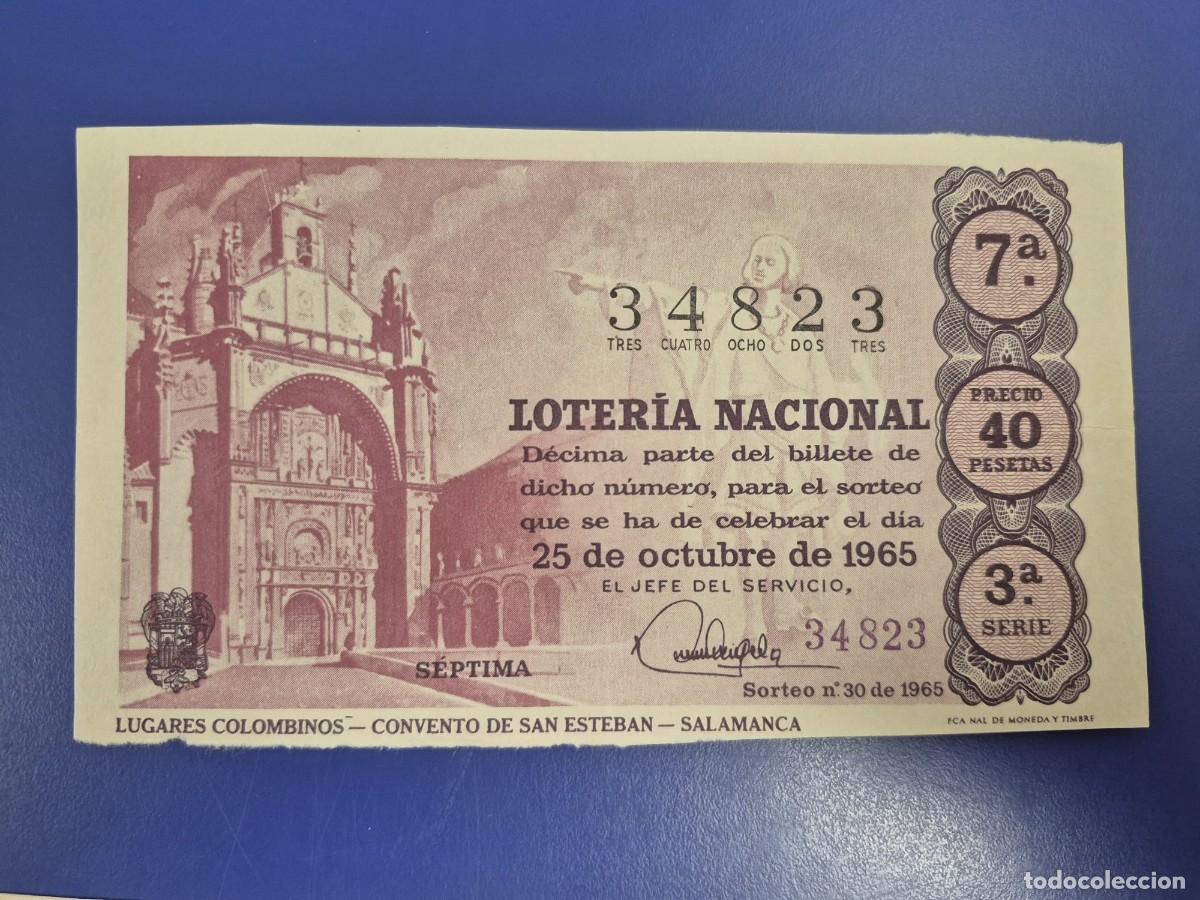 Loter&iacute;a Nacional: LOTERIA NACIONAL SORTEO 30 DE 1965 SERIE 3