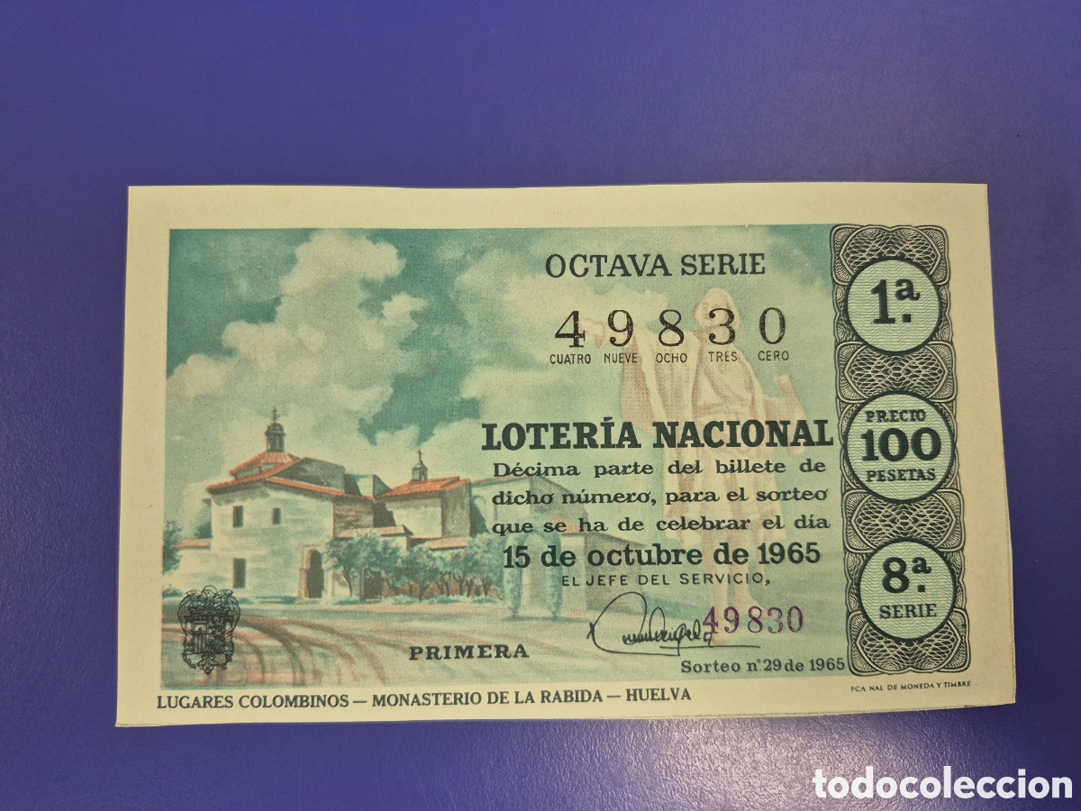 Loter&iacute;a Nacional: LOTERIA NACIONAL SORTEO 29 DE 1966 SERIE 8